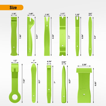 11 Pcs Nylon Auto Trim Removal Tool Kit Green